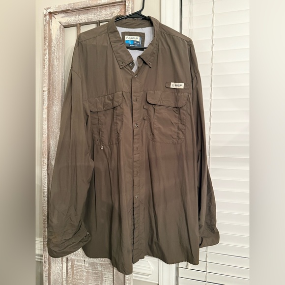 Magellen Olive Button-Up Shirt - Picture 1 of 3